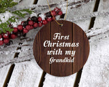 First Christmas With My Grandkid - Circle Ornament D