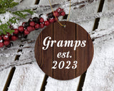 Gramps Established EST. 2023 - Circle Ornament D