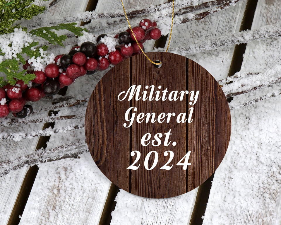 Military General Established Est. 2024 - Circle Ornament D