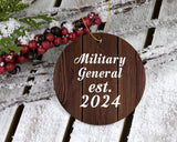 Military General Established Est. 2024 - Circle Ornament D