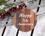 Happy 7th Anniversary - Circle Ornament E