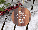 First Christmas With My Opa 2021 - Circle Ornament E