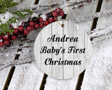 Andrea Baby's First Christmas - Circle Ornament F