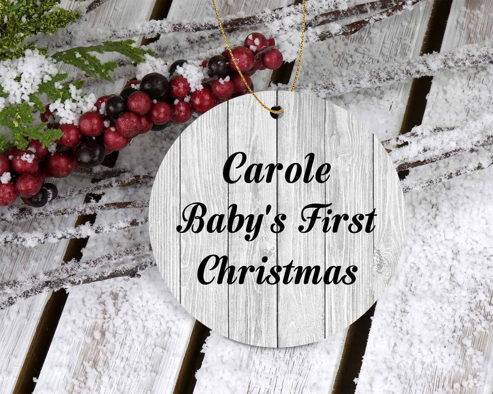 Carole Baby's First Christmas - Circle Ornament F