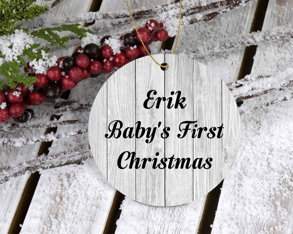 Erik Baby's First Christmas - Circle Ornament F