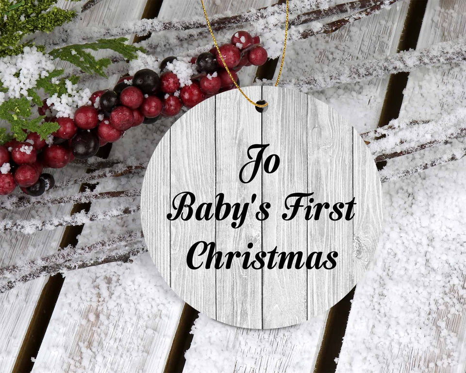 Jo Baby's First Christmas - Circle Ornament F