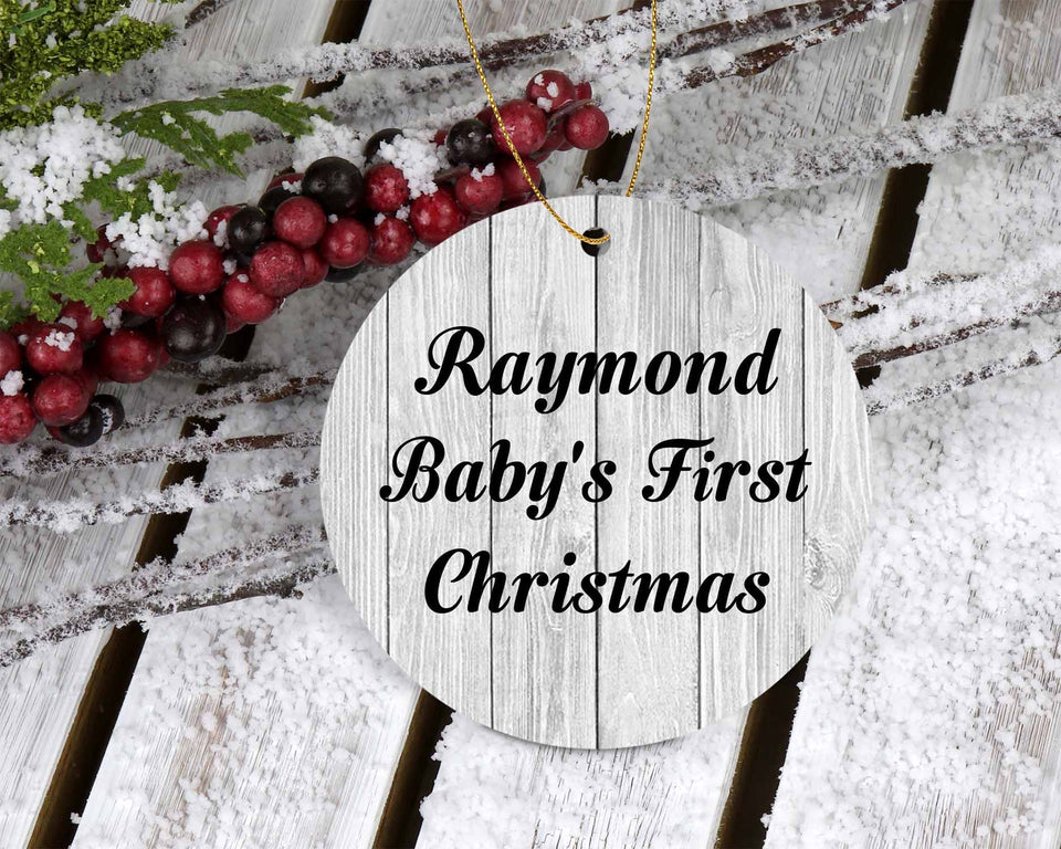 Raymond Baby's First Christmas - Circle Ornament F