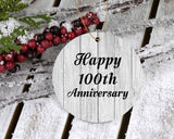 Happy 100th Anniversary - Circle Ornament F