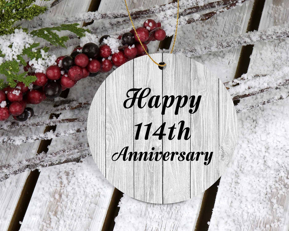 Happy 114th Anniversary - Circle Ornament F