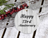 Happy 73rd Anniversary - Circle Ornament F