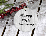 Happy 85th Anniversary - Circle Ornament F