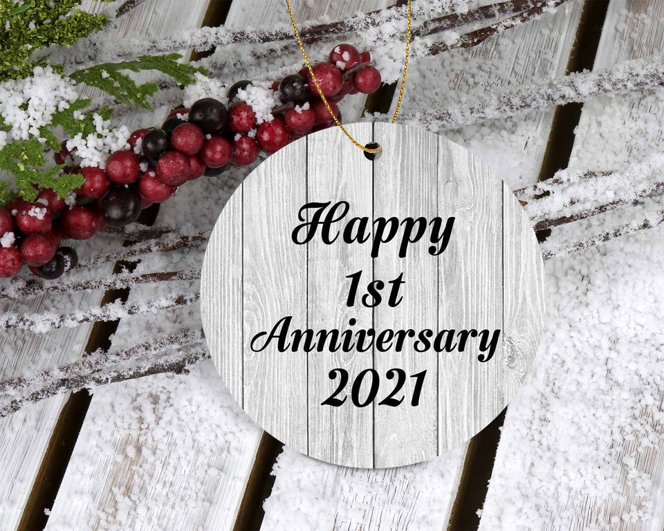 Happy 1st Anniversary 2021 - Circle Ornament F
