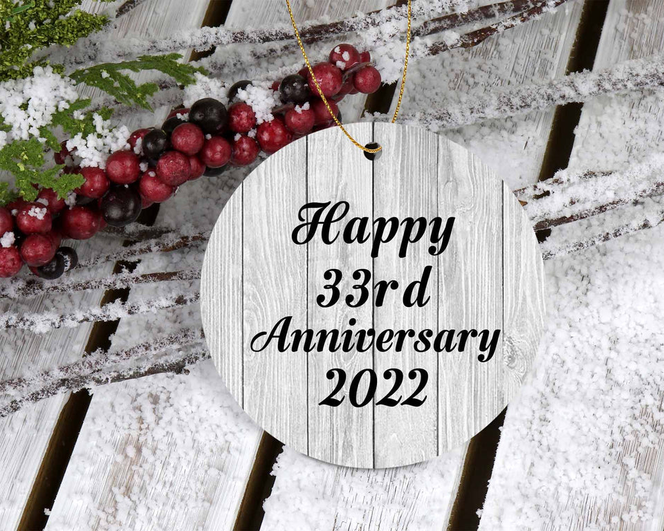 Happy 33rd Anniversary 2022 - Circle Ornament F