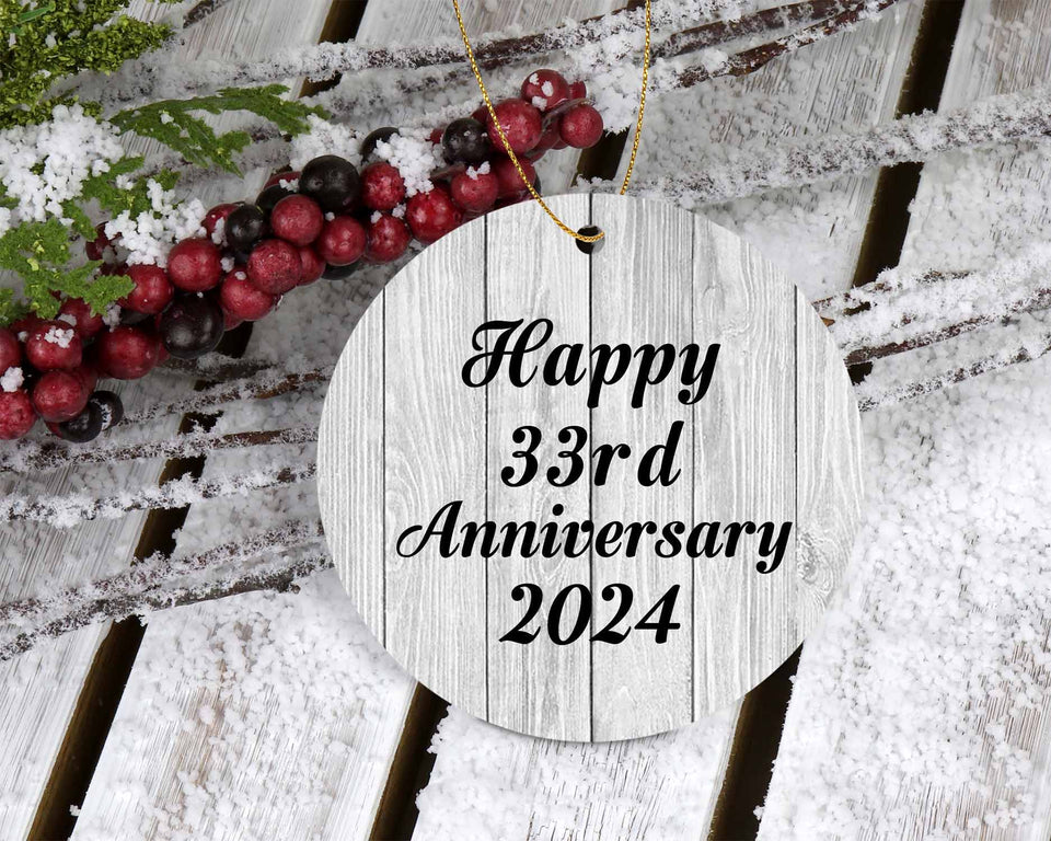 Happy 33rd Anniversary 2024 - Circle Ornament F