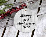Happy 3rd Anniversary 2022 - Circle Ornament F