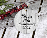 Happy 45th Anniversary 2024 - Circle Ornament F