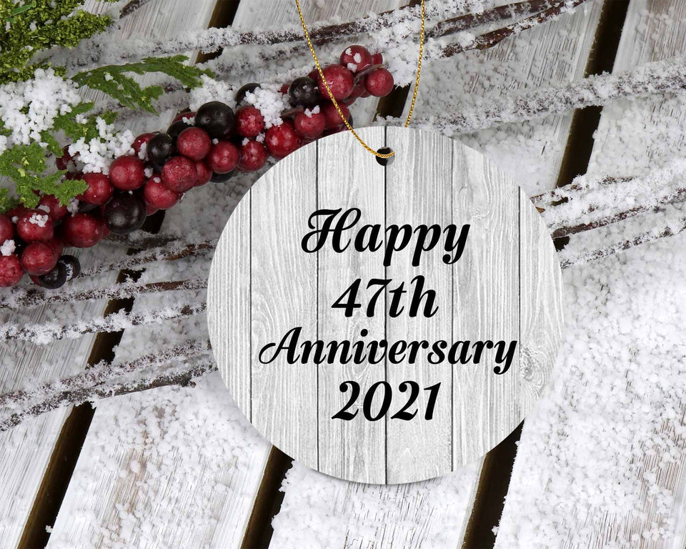 Happy 47th Anniversary 2021 - Circle Ornament F