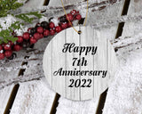 Happy 7th Anniversary 2022 - Circle Ornament F