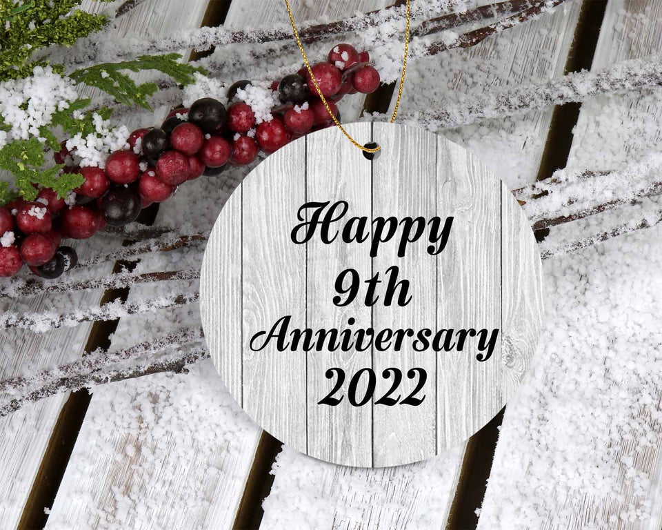 Happy 9th Anniversary 2022 - Circle Ornament F