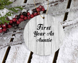 First Year As Auntie - Circle Ornament F