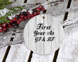 First Year As Gf & Bf - Circle Ornament F