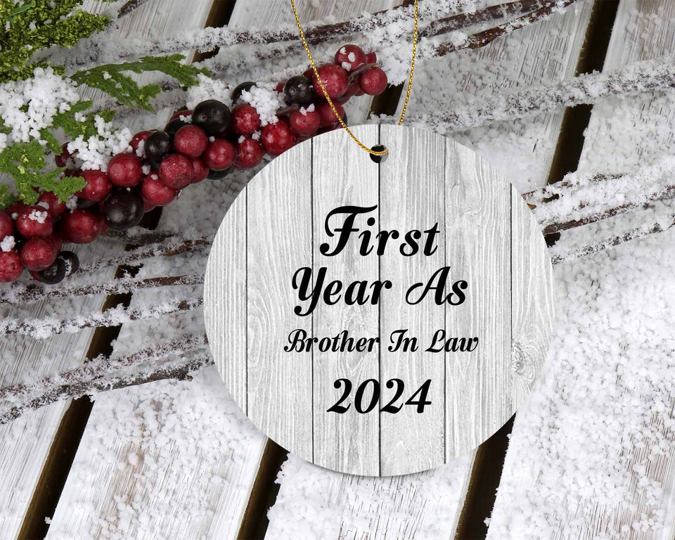 First Year As Brother In Law 2024 - Circle Ornament F