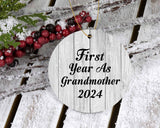 First Year As Grandmother 2024 - Circle Ornament F
