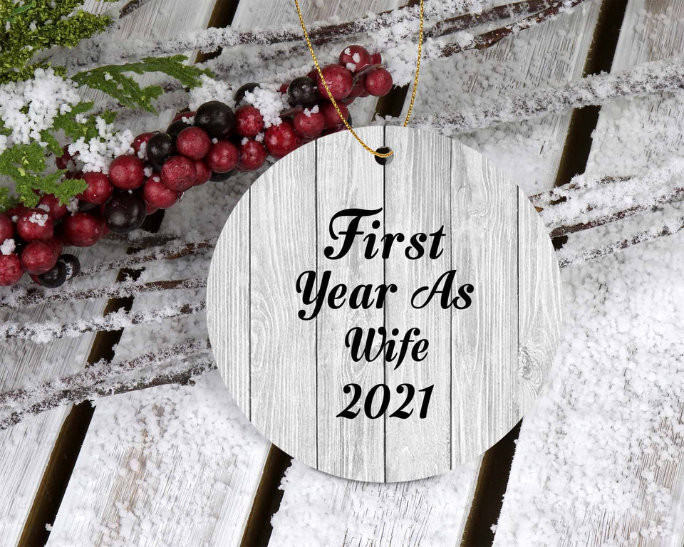 First Year As Wife 2021 - Circle Ornament F