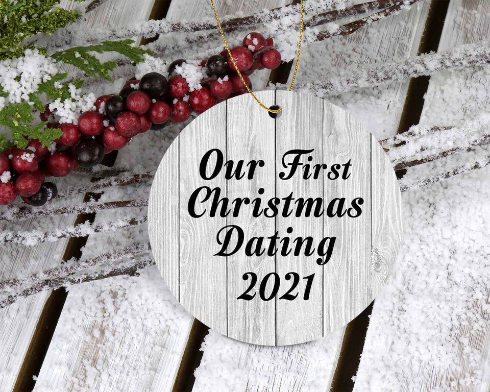 Our First Christmas Dating 2021 - Circle Ornament F