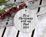 First Christmas With My Dad 2024 - Circle Ornament F