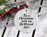 First Christmas With My Girlfriend 2022 - Circle Ornament F