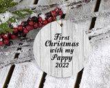 First Christmas With My Pappy 2022 - Circle Ornament F