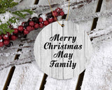 Merry Christmas May Family - Circle Ornament F