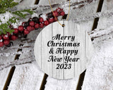 Merry Christmas & Happy New Year 2023 - Circle Ornament F