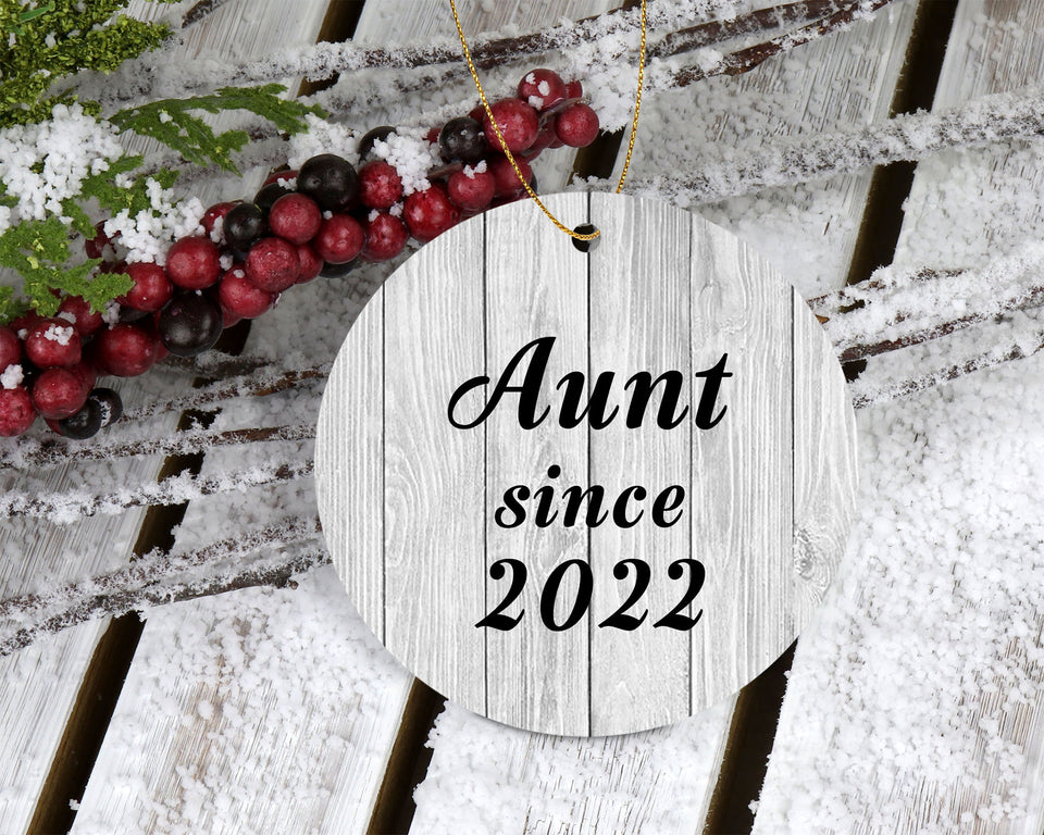 Aunt Since 2022 - Circle Ornament F