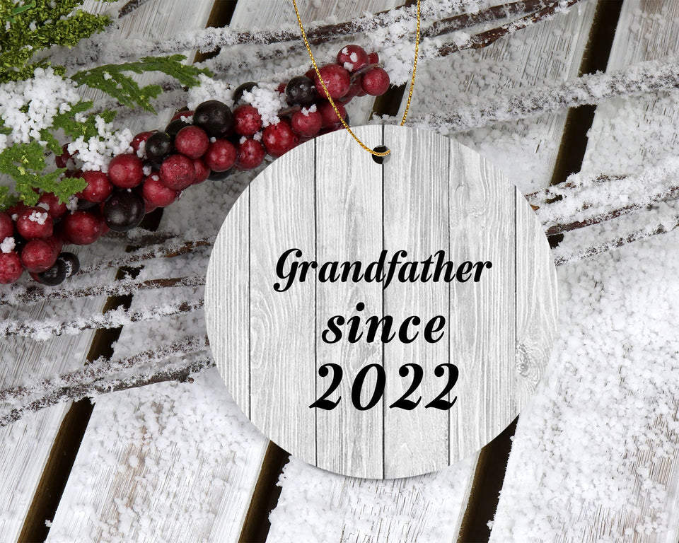 Grandfather Since 2022 - Circle Ornament F