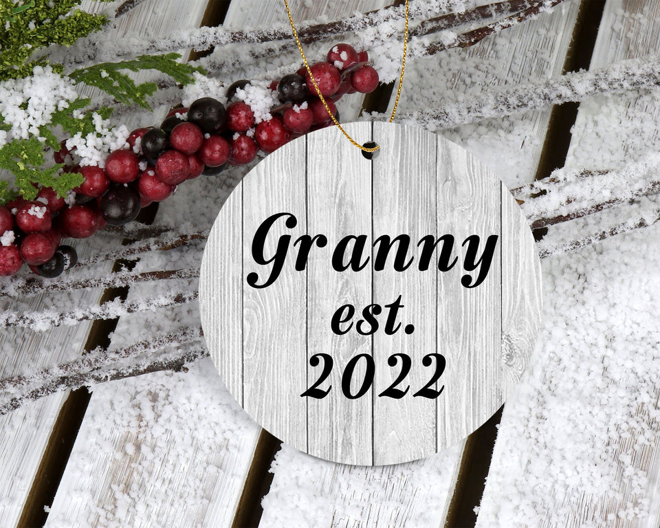 Granny Established Est. 2022 - Circle Ornament F