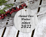 Animal Care Worker Since 2022 - Circle Ornament F