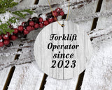 Forklift Operator Since 2023 - Circle Ornament F