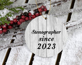 Stenographer Since 2023 - Circle Ornament F