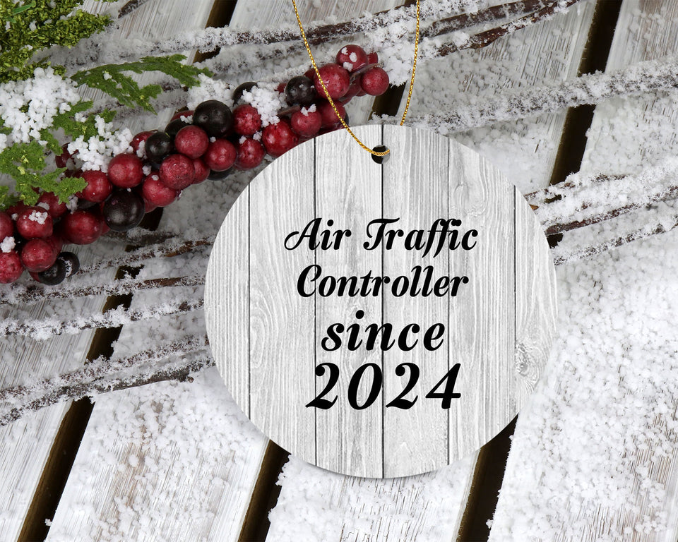 Air Traffic Controller Since 2024 - Circle Ornament F