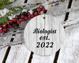 Biologist Established Est. 2022 - Circle Ornament F