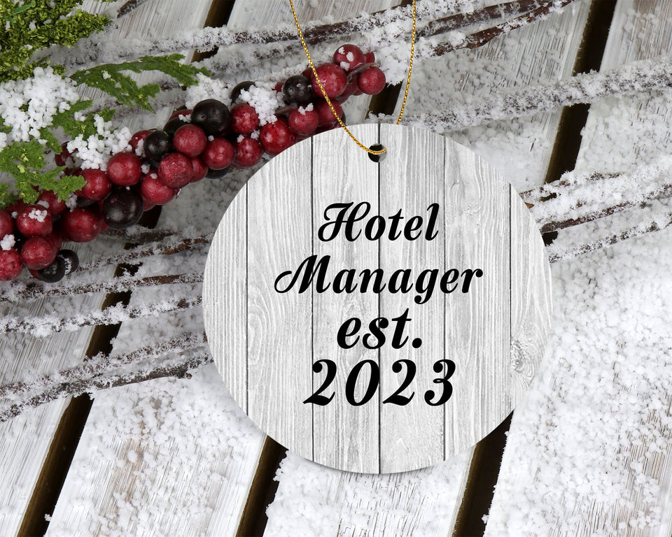 Hotel Manager Established Est. 2023 - Circle Ornament F