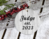 Judge Established Est. 2023 - Circle Ornament F