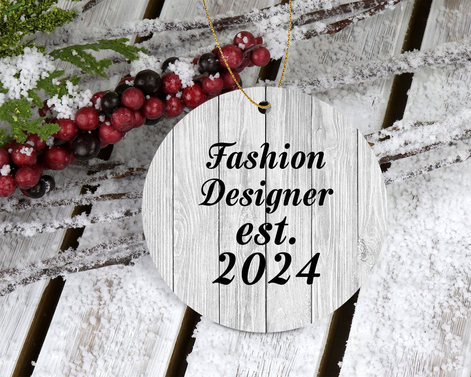 Fashion Designer Established Est. 2024 - Circle Ornament F