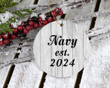 Navy Established Est. 2024 - Circle Ornament F