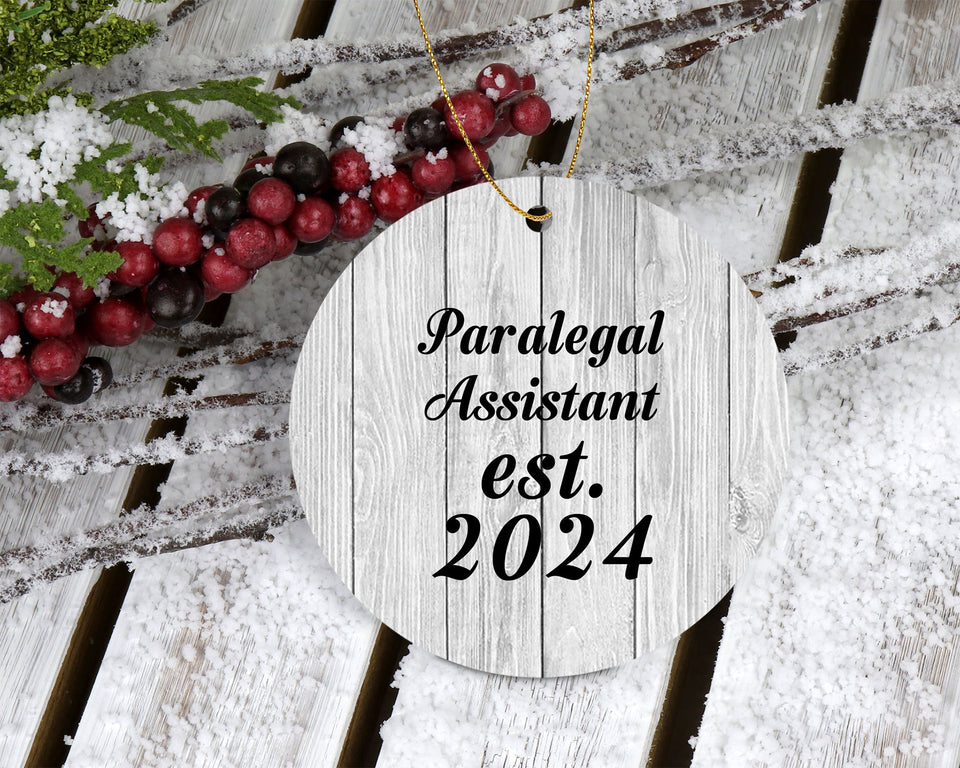 Paralegal Assistant Established Est. 2024 - Circle Ornament F