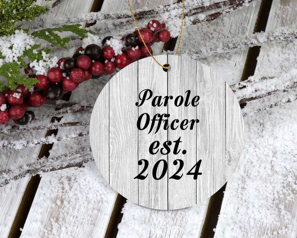 Parole Officer Established Est. 2024 - Circle Ornament F
