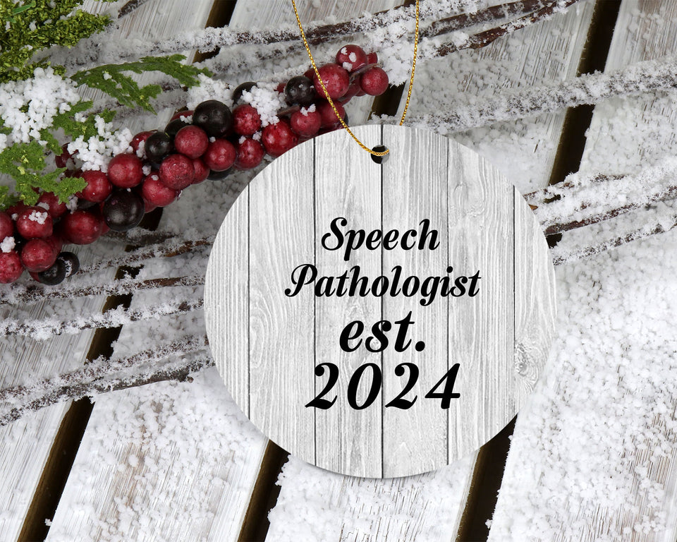 Speech Pathologist Established Est. 2024 - Circle Ornament F