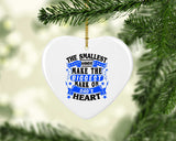 The Smallest Hands Make The Biggest Mark On Dad's Heart - Heart Ornament